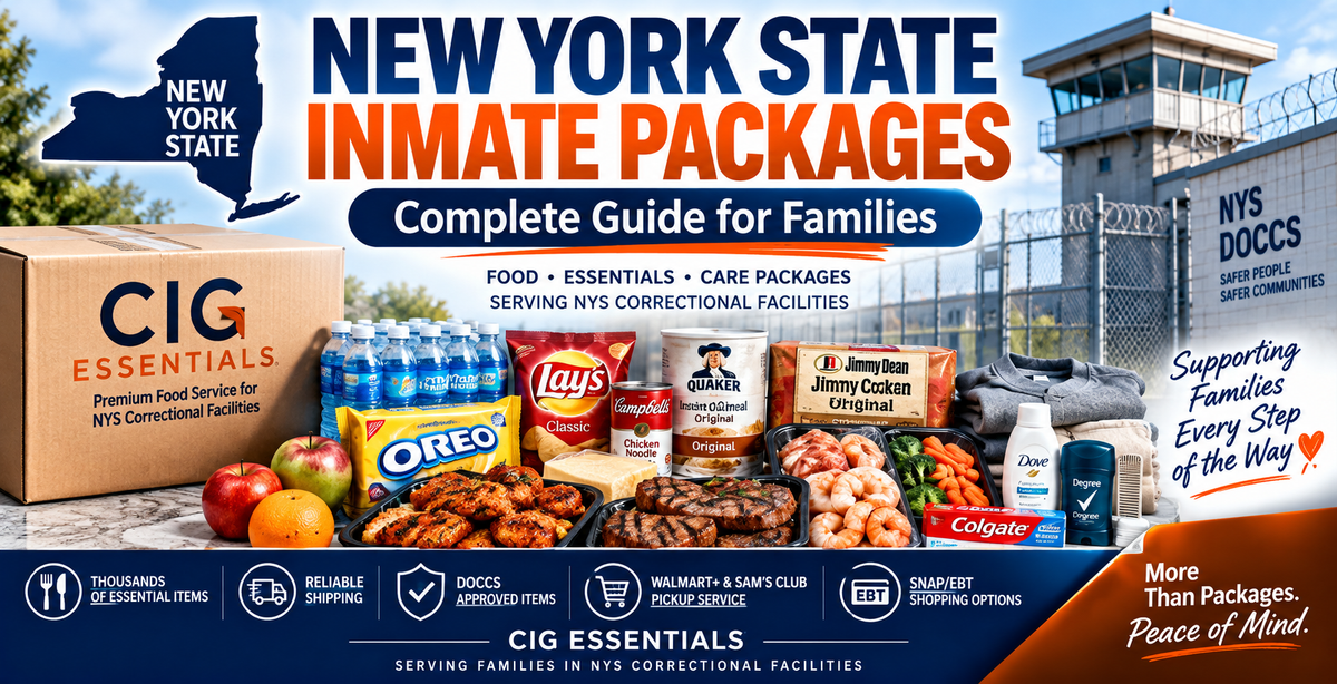 New York State inmate packages and NYS correctional facility package guide from CIG Essentials