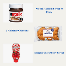 Load image into Gallery viewer, Strawberry & Hazelnut Nutella Crossiant Combo