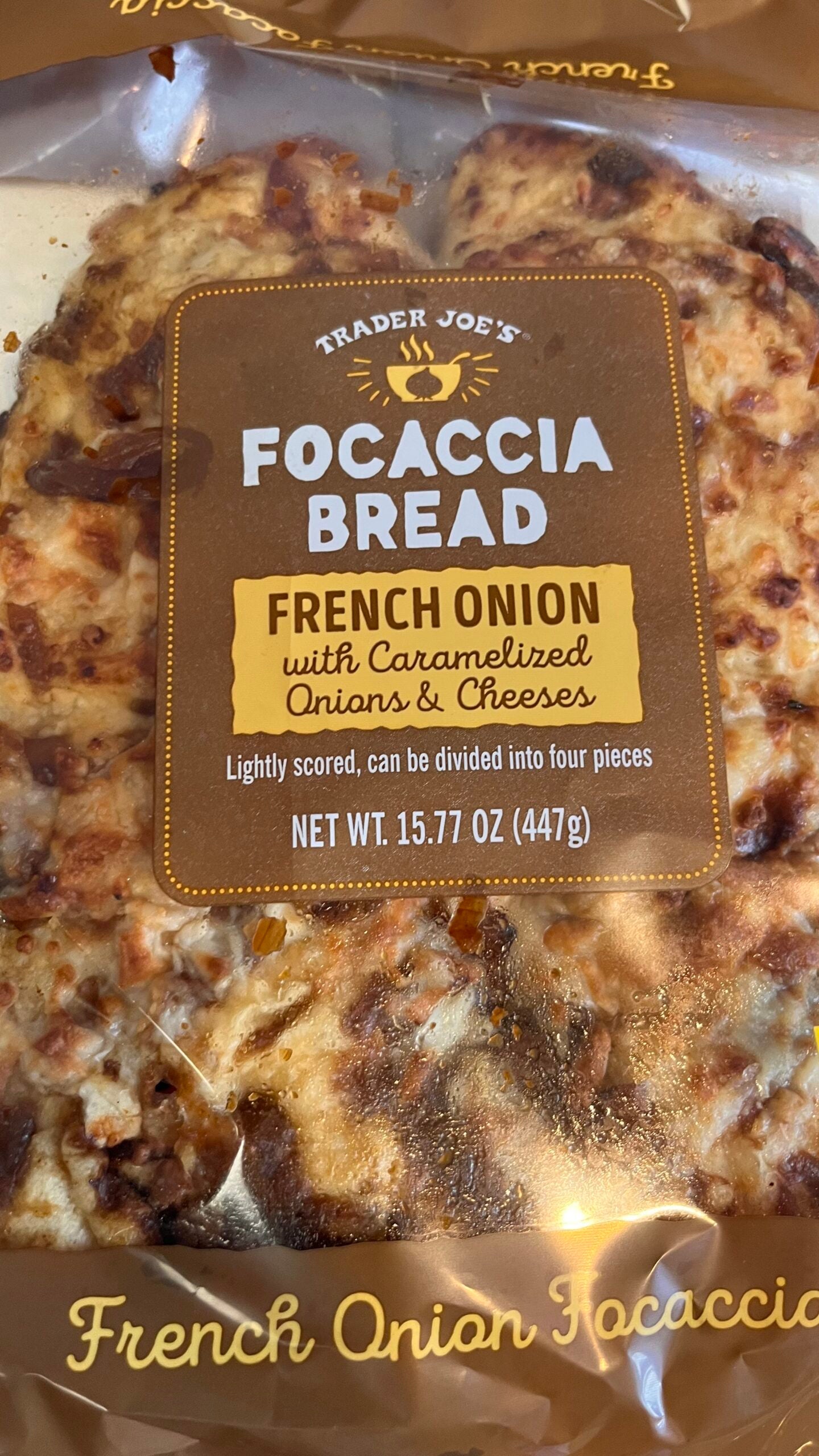 French Onion Focaccia Bread w/ Caramelized Onions and Cheese