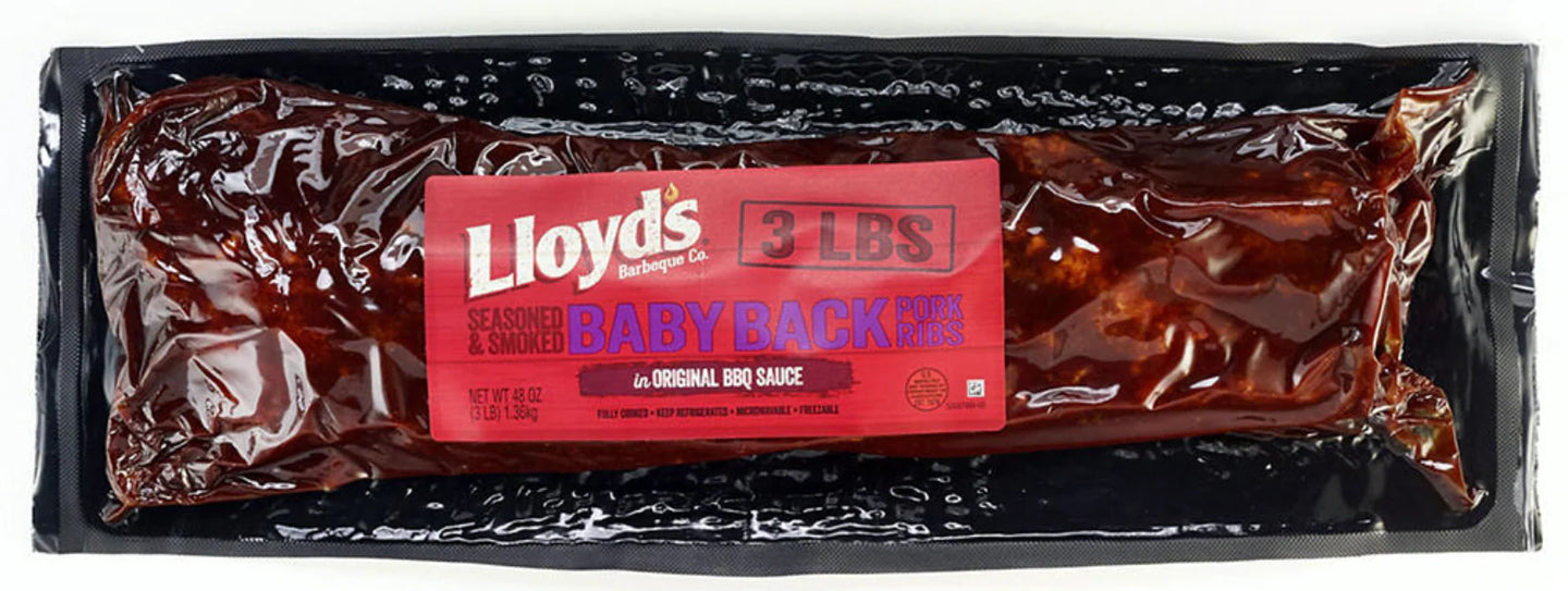 Lloyds Original Baby Back Pork Ribs 3 lbs. (Great Value Buy)