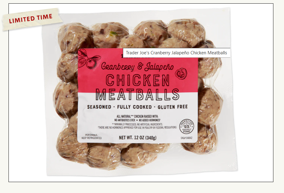 Cranberry and Jalapeno Chicken Meatballs