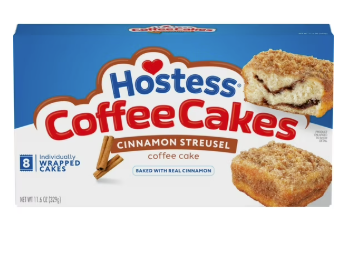 Hostess Cinnamon Streusel Coffee Cakes, 8 individually wrapped cakes