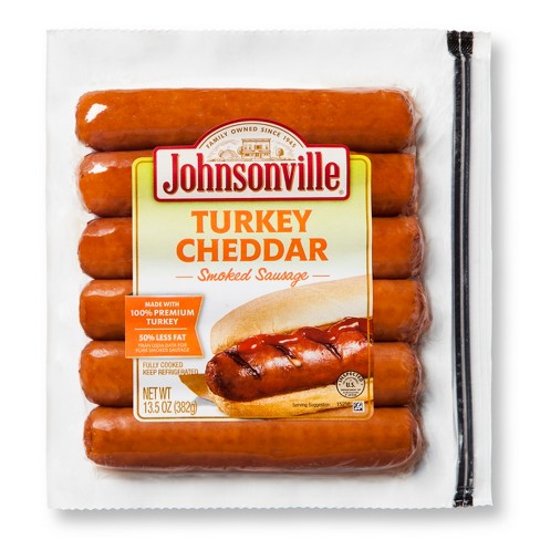 Johnsonville 100% Premium Smoked Turkey Cheddar Sausage
