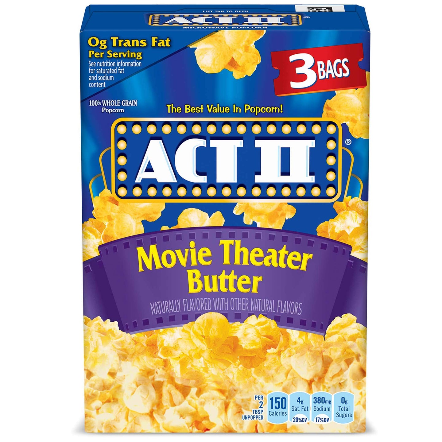 ACT ll Movie Theater Butter Microwave Popcorn 3pk/$1.00 each