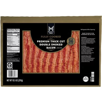 Bacon (Fully Cooked) 72ct./$0.38 each slice (Great for monthly package)
