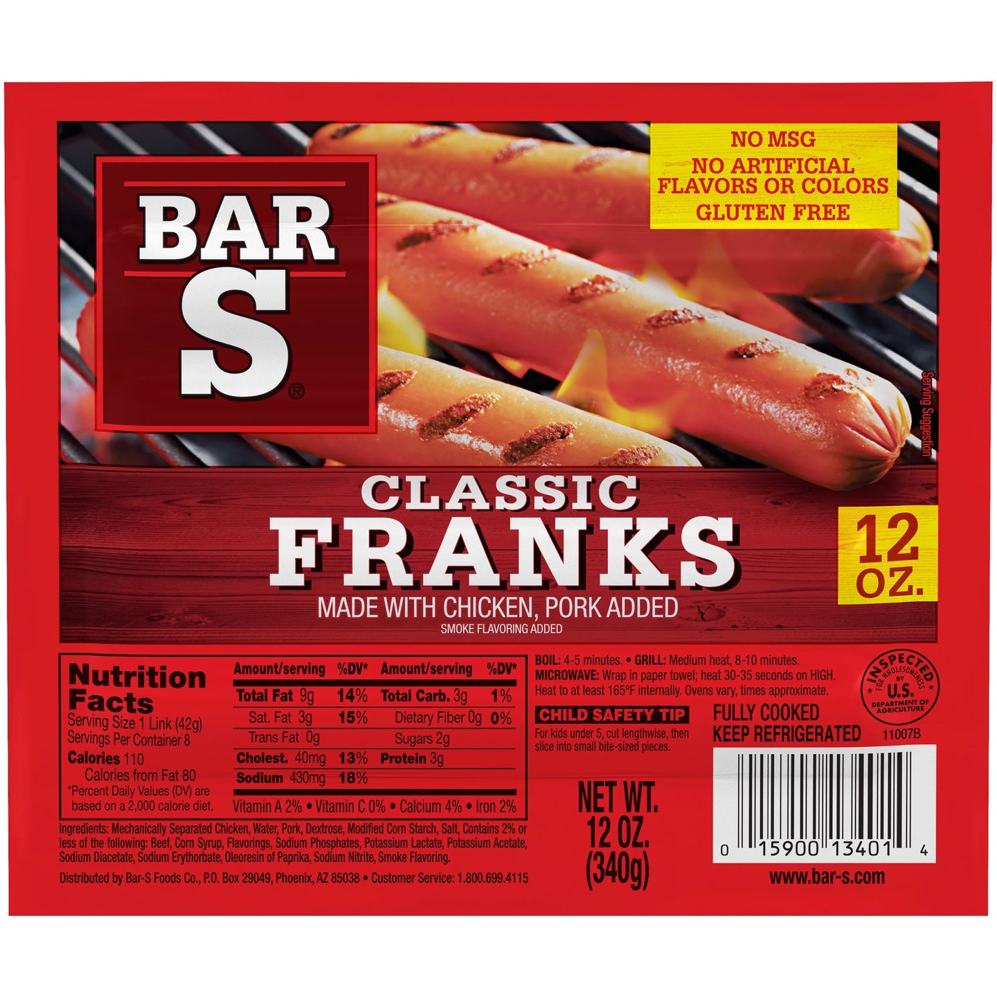 Bar S Classic Franks (Made w/ Chicken and Pork)