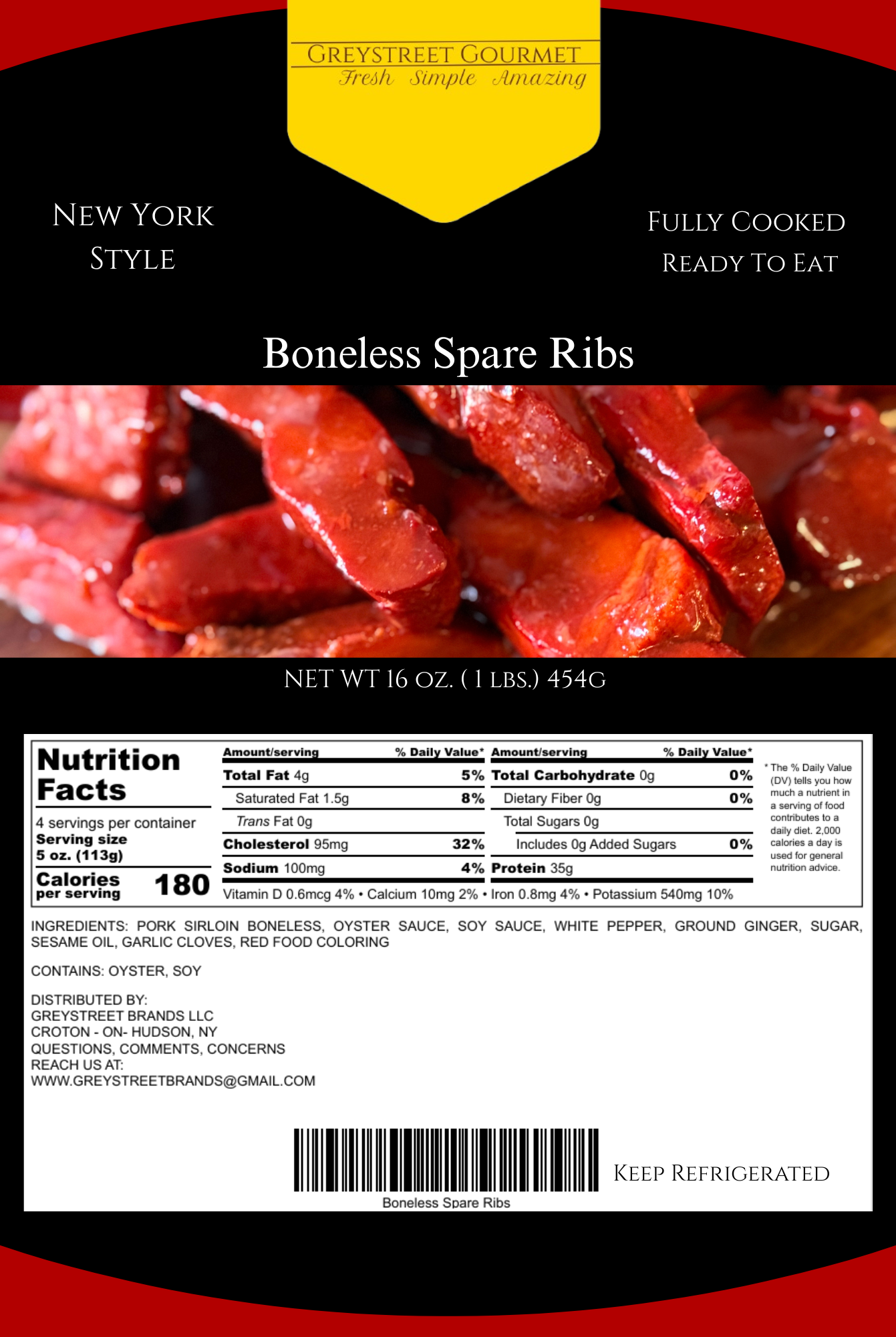 New York Style Boneless Spare Ribs