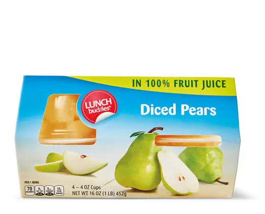 Diced Pears in 100% Fruit Juice 4pk