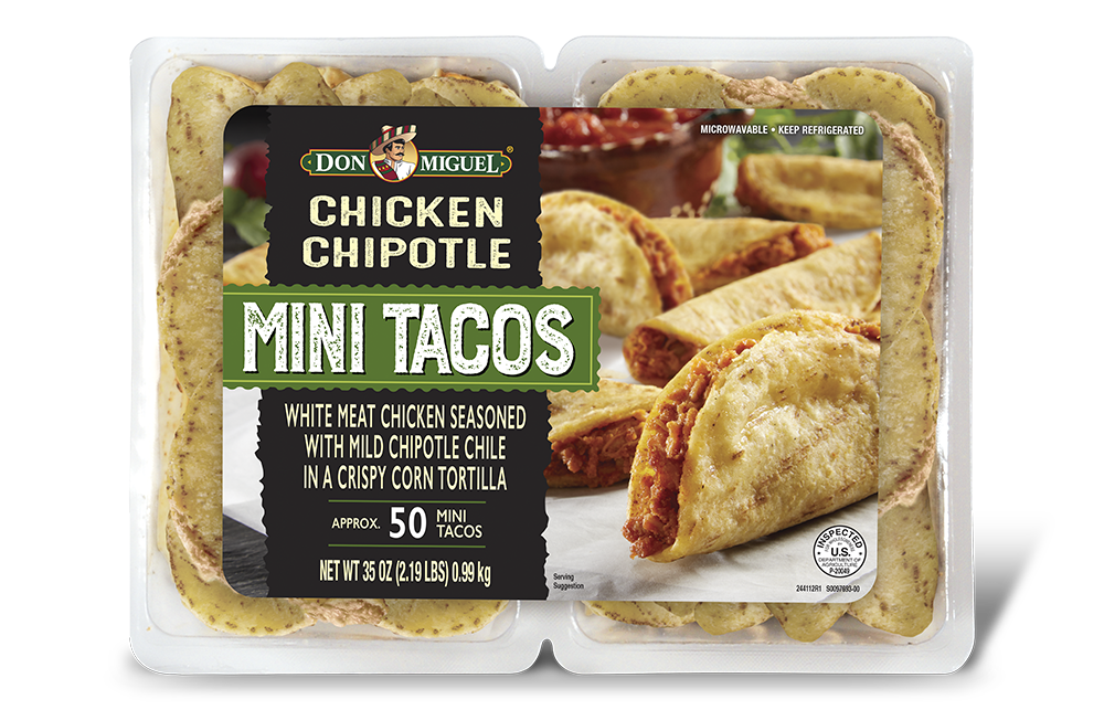 White Meat Chipotle Chicken Mini Tacos 50ct./$0.49 each (Great Value Buy)