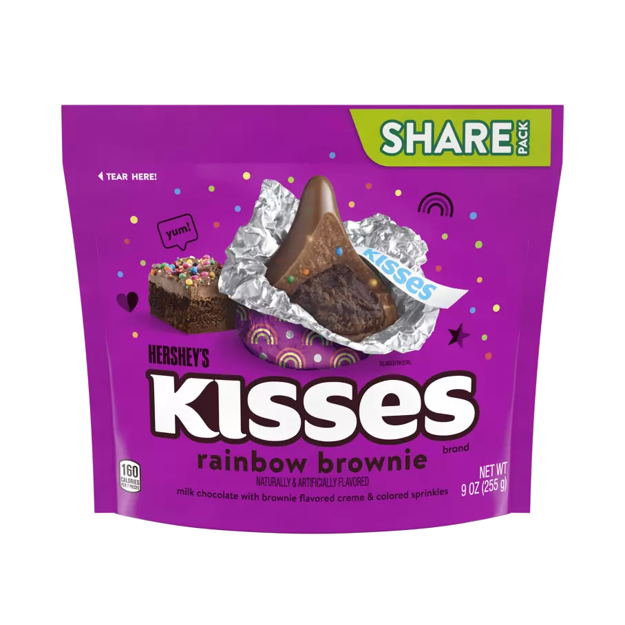 Hershey Rainbow Brownie Kisses Candy (Large Sharable Pack) Best Value Buy