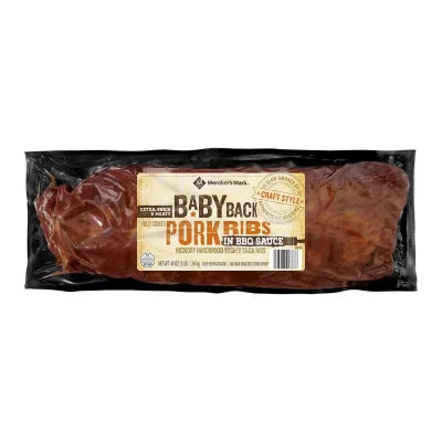 Hickory Smoked Baby Back Ribs 3lbs./ $9.00 Per Pound (Best Value Buy)