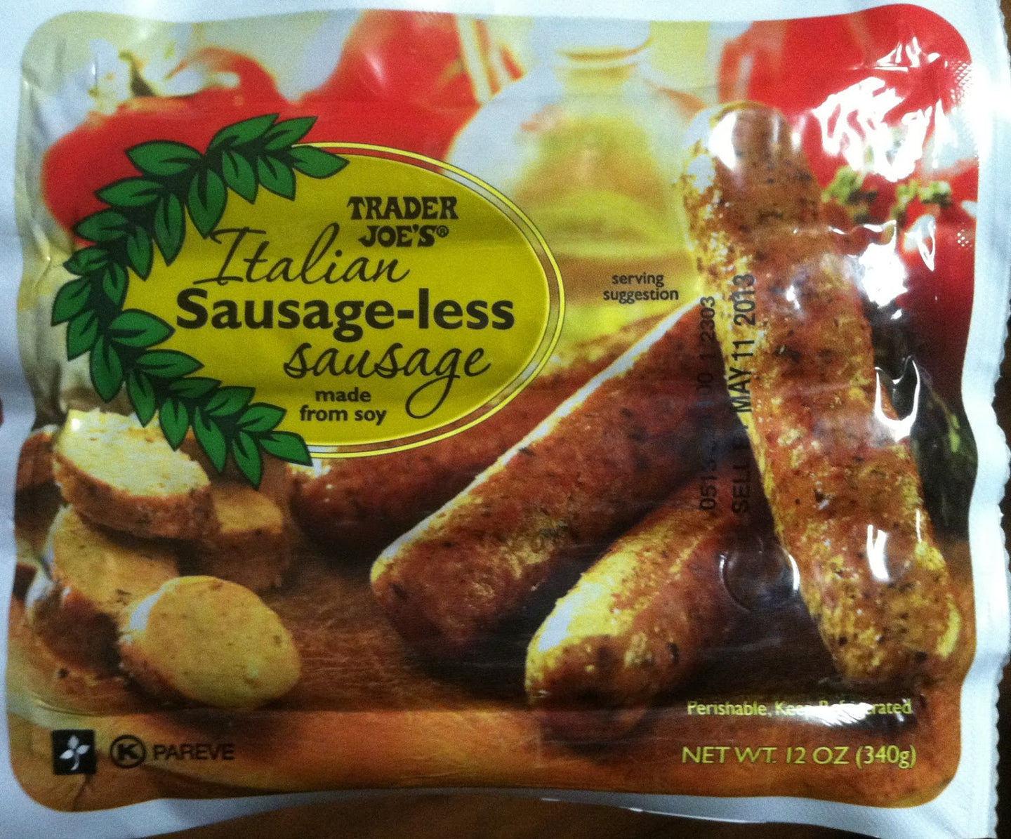 Vegan Italian Sausage-Less Sausage