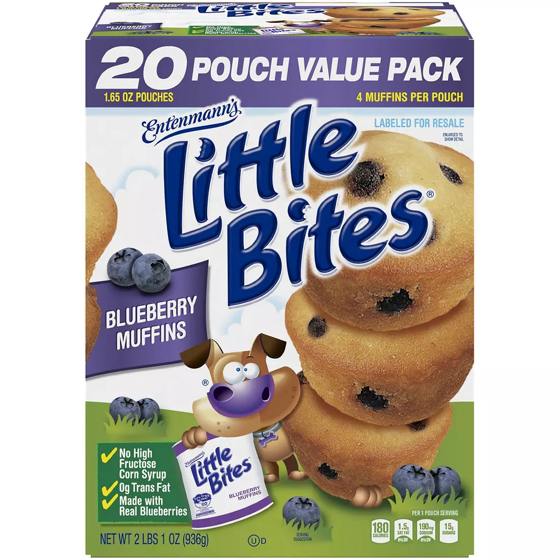 Little Bites Blueberry Big Box 20pk (80 Mini Muffins) Great Value Buy