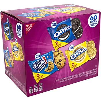 Nabisco Cookies Variety Pack 60ct. / equals $0.38 Each (Great Value Buy)