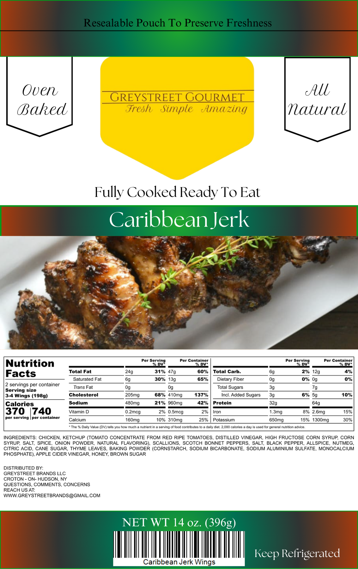 Caribbean Jerk Style Wings (Great Value Buy)