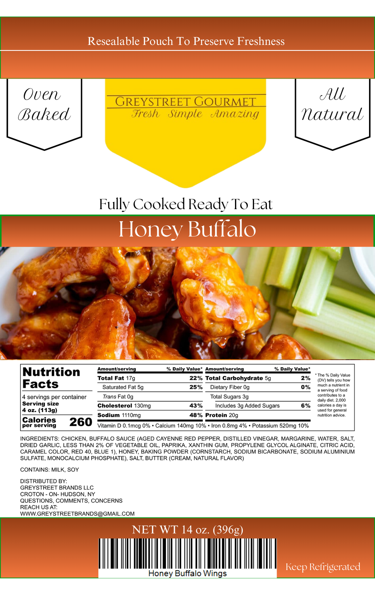 Honey Buffalo Style Wings (Great Value Buy)