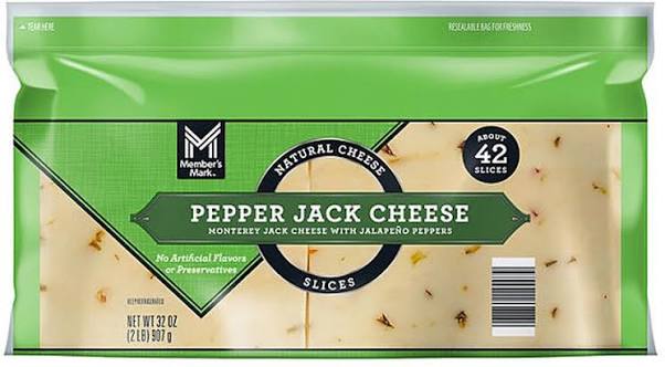 Pepper Jack Cheese Slices, 2 lbs. (about 42 slices) Best Monthly Value Buy
