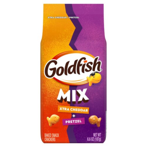 Pepperidge Farm Goldfish Mix Xtra Cheddar + Pretzel Baked Snack Crackers