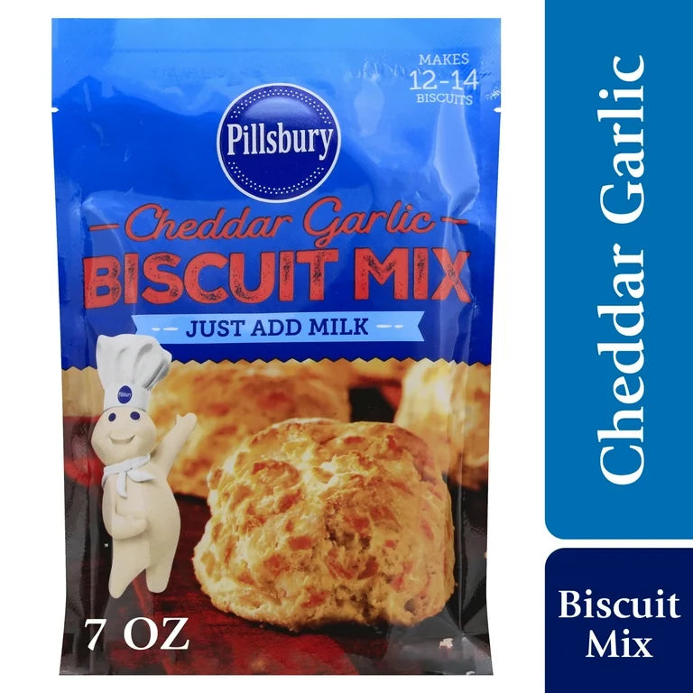 Pillsbury Cheddar Garlic Biscuit Mix (Just add Milk) Make 12-14 Biscuits