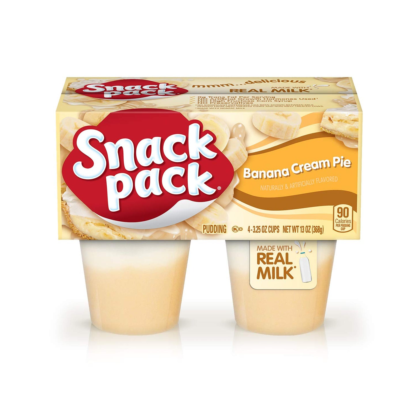 Snack Pack Banana Cream Pie Flavored Pudding 4ct.