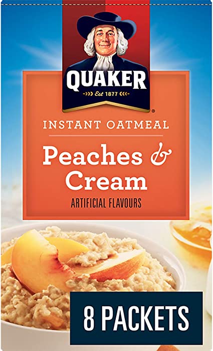 Quacker Peaches and Cream Instant Oatmeal 8pk.