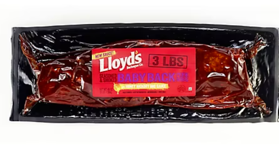 Lloyds Original Honey Hickory Smoked Baby Back Ribs 3 lbs. (Great Value Buy)