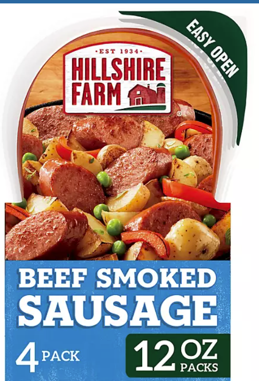 Hillshire Farms Beef Smoked Sausage 4pk./$5.39 Each (Best Value Buy)