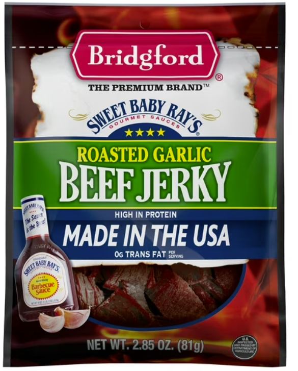 Bridgford Sweet Baby Ray Garlic Beef Jerky