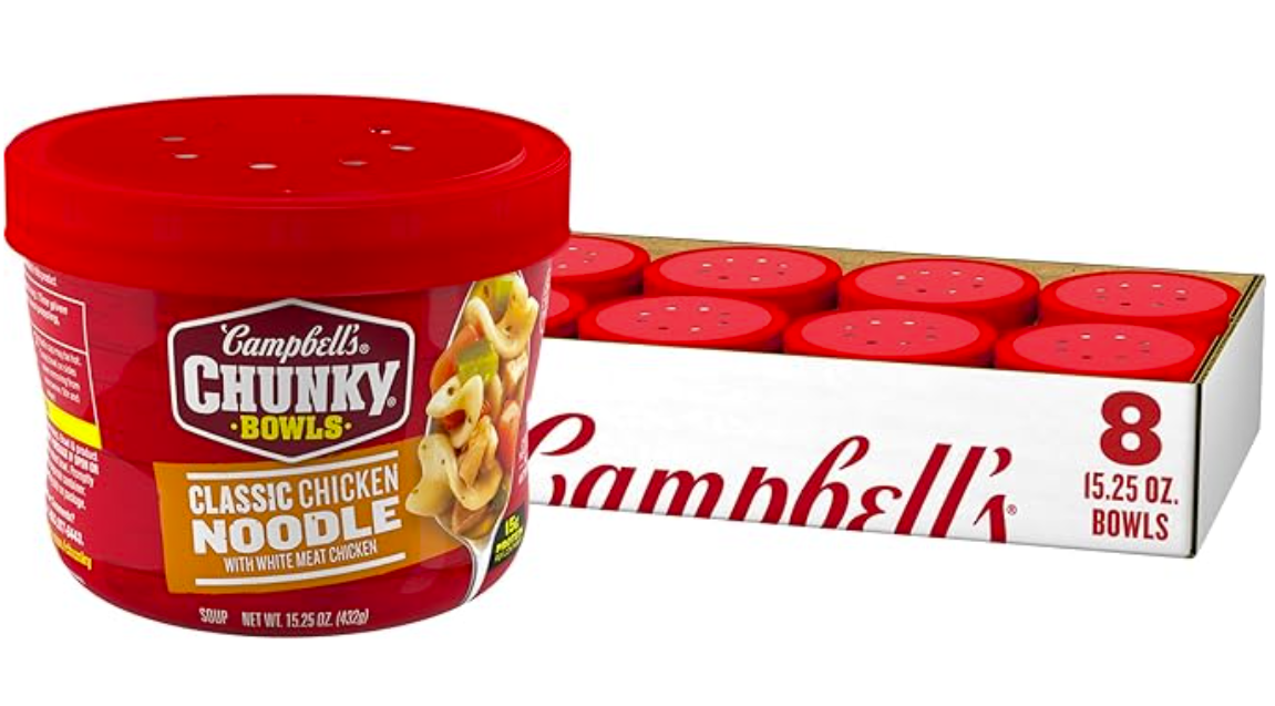 Campbell's Chunky Soup, Classic Chicken Noodle Soup 8ct./$3.99 each (Microwavable Bowl) Great value Buy