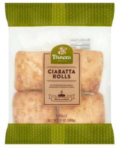 Panera Bread Ciabatta Rolls 4pk.