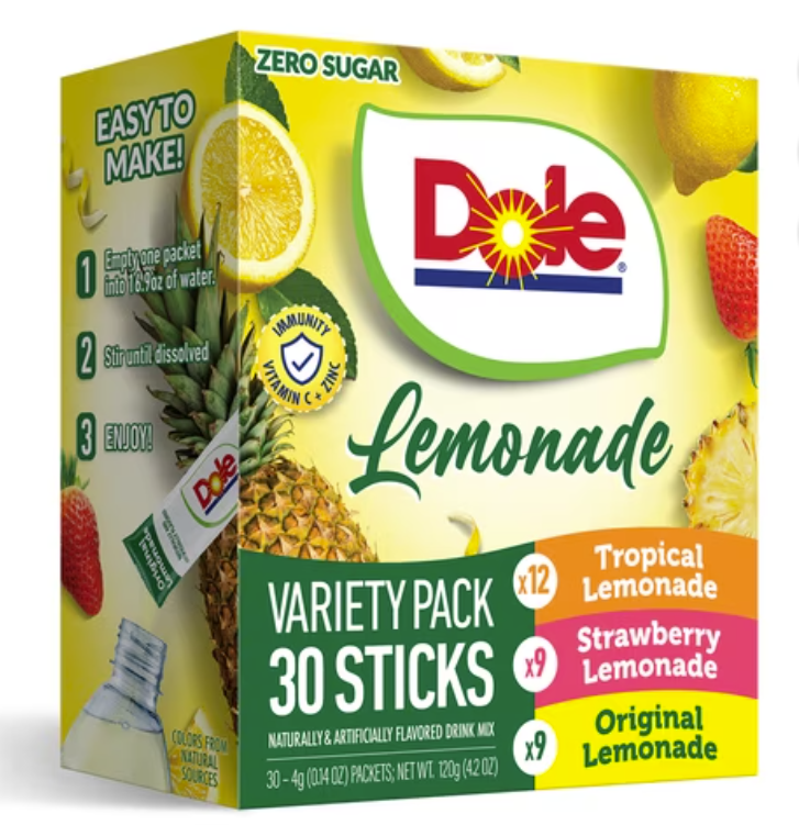 Dole Tropical Lemonade Variety Pack 30ct. (Great Value Buy)
