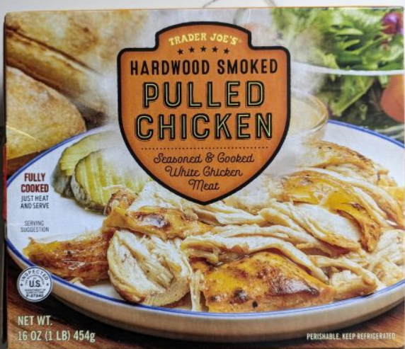 Seasoned Hard Smoked Pulled Chicken 1 lbs. (Great Value Buy)