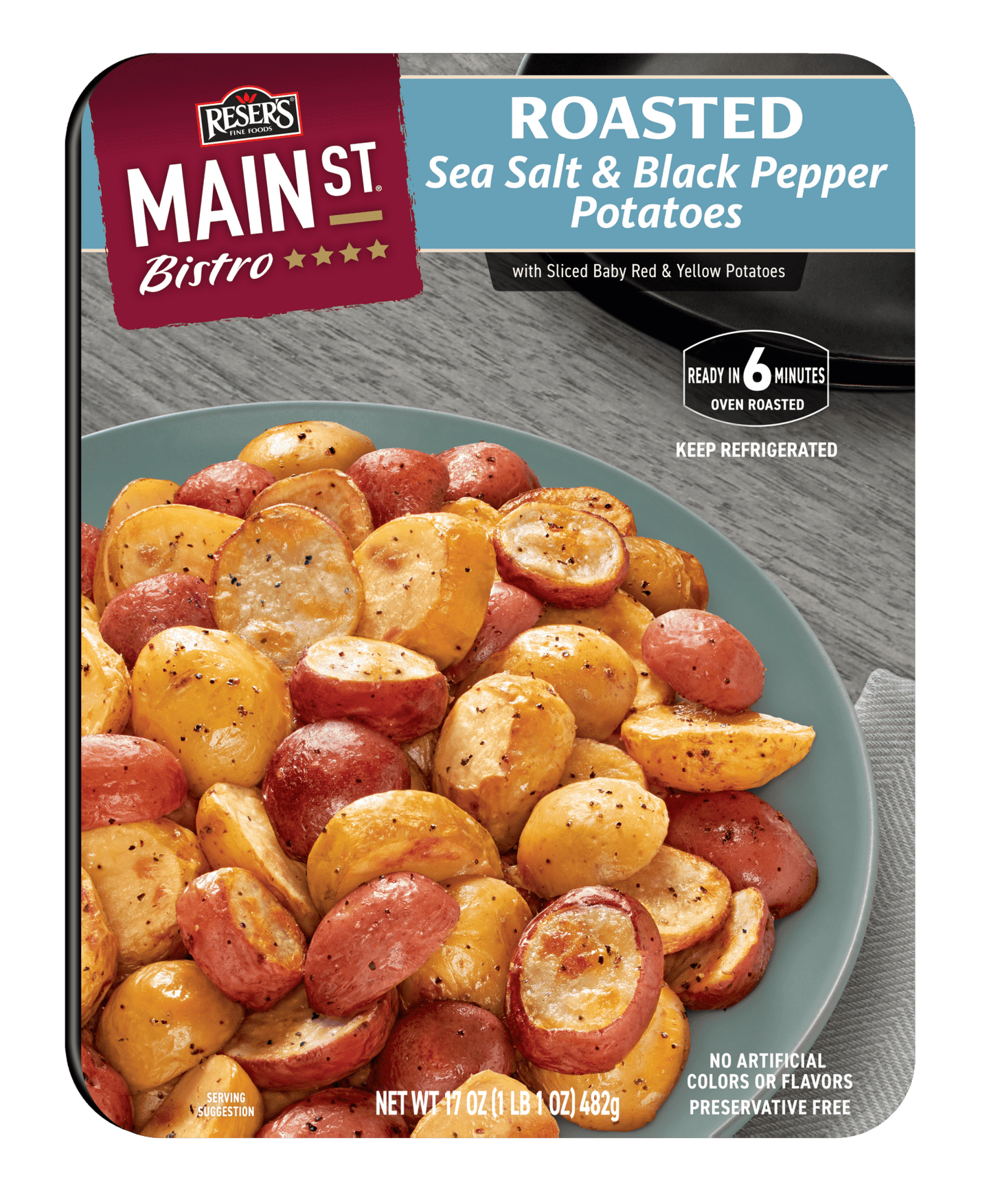 Sea Salt and Black Pepper Roasted Potatoes (Serves 3)