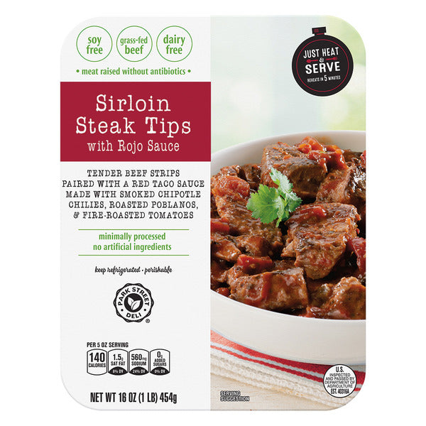 Sirloin Steak Tips in Rojo Sauce