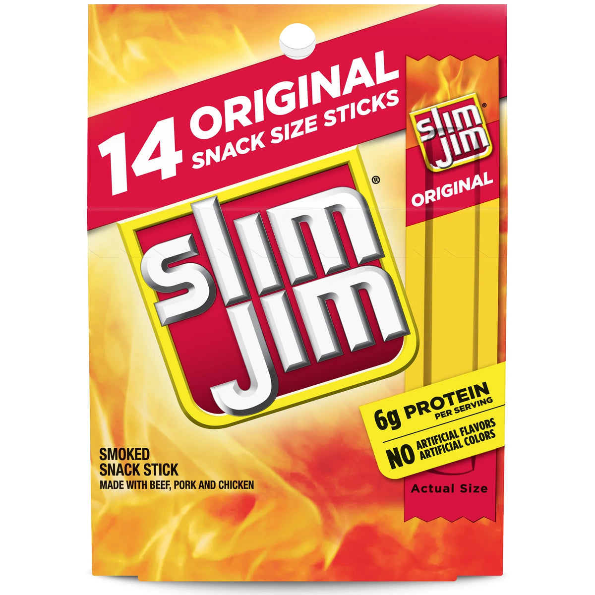 Slim Jim Original Smoked Meat Sticks 14ct. (Great Value Buy)