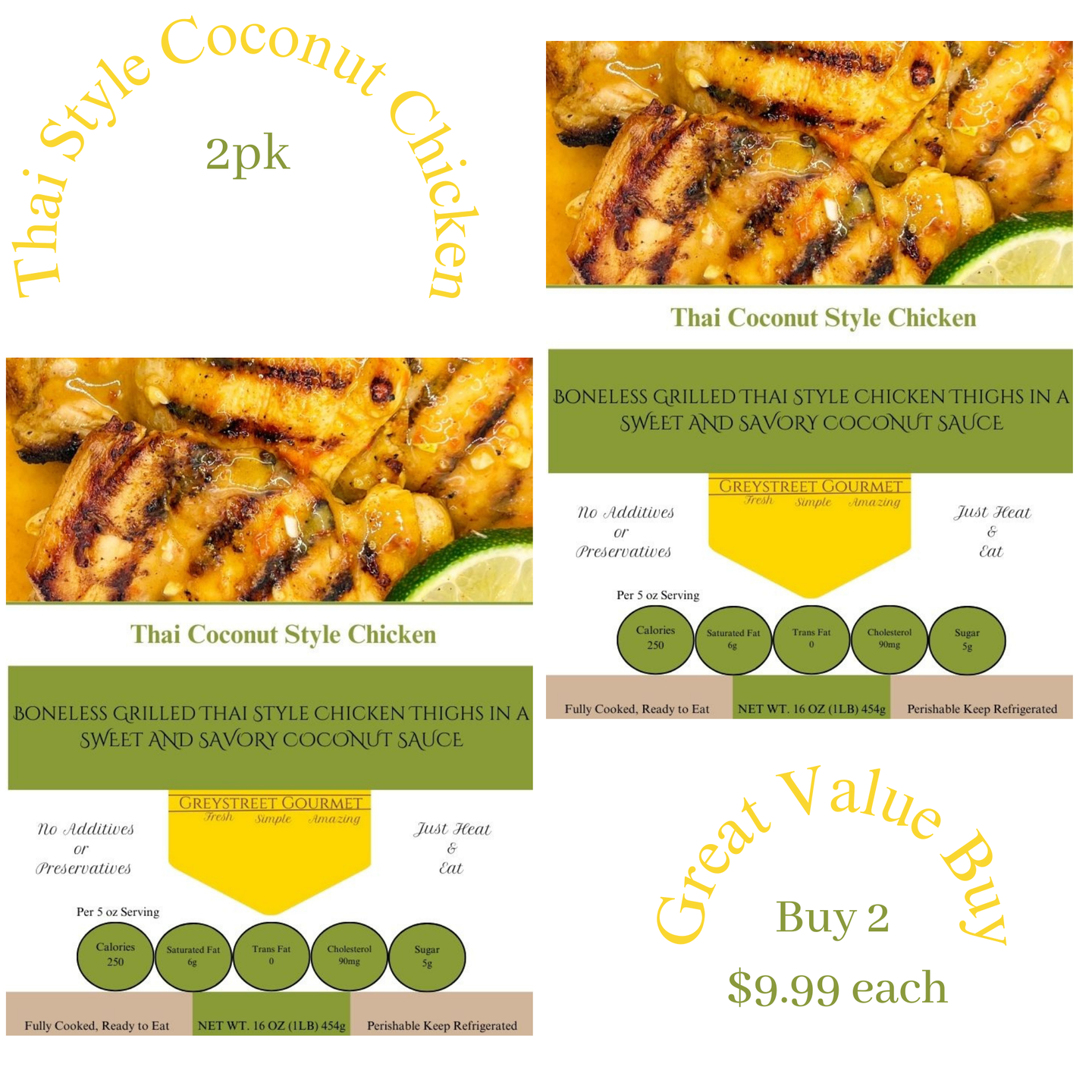 Thai Coconut Style Chicken 2ct/$9.99 Each (Great Value Buy)