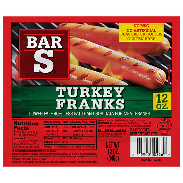 S Bar Turkey Franks