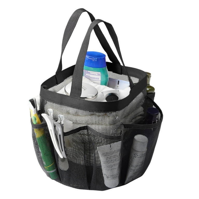 1pc Shower Caddy, 7 Pockets Mesh Shower Caddy with Handle, Large Capacity Separate Compartment.