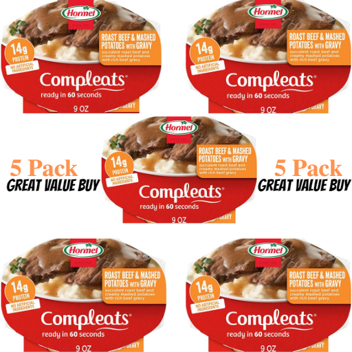 Hormel Compleat's Roast Beef w/ Mashed Potatoes Meal 5ct. (Great Value Buy)