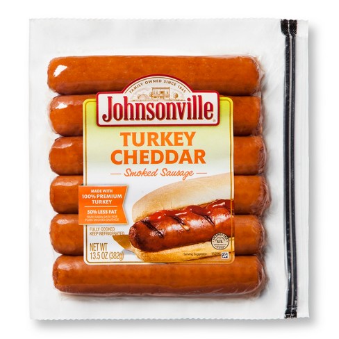 Johnsonville 100% Premium Smoked Turkey Cheddar Sausage