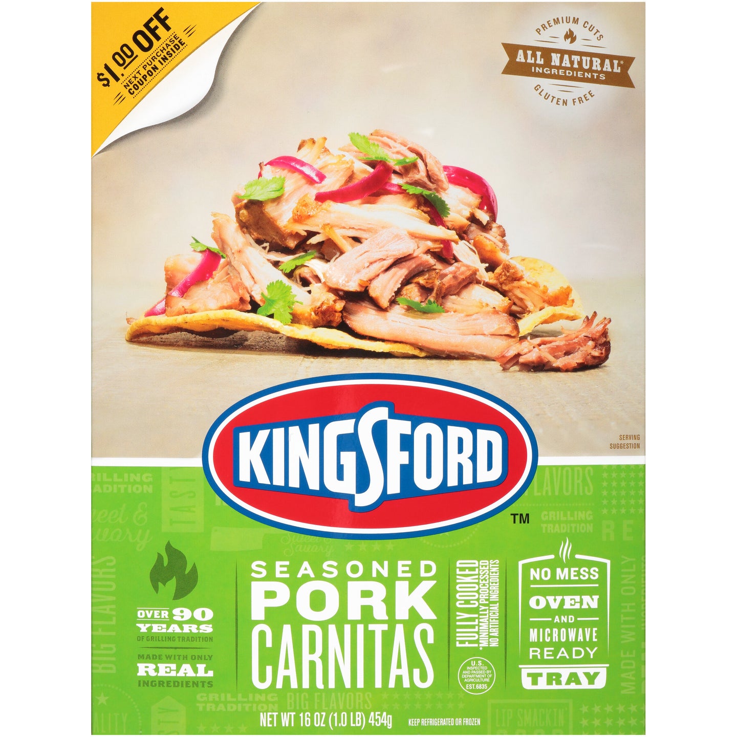 Kingsford Fully Cooked Seasoned Pork Carnitas