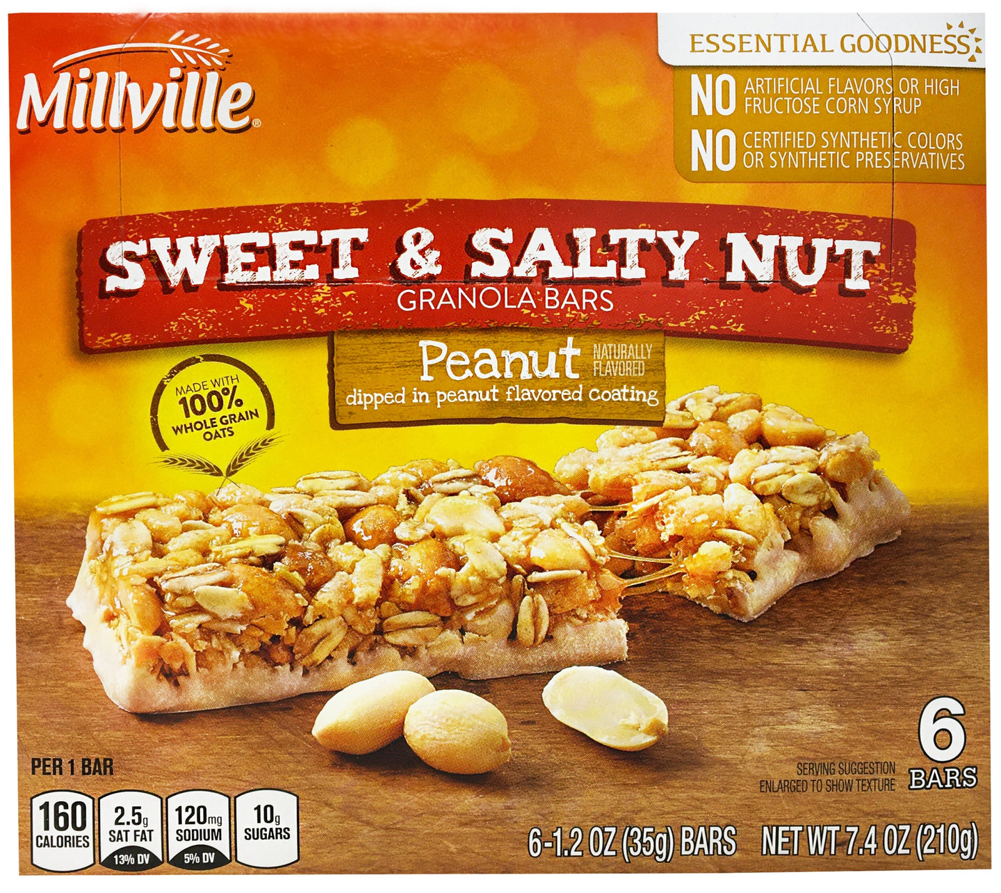 Sweet and Salty Peanut Granola Bars