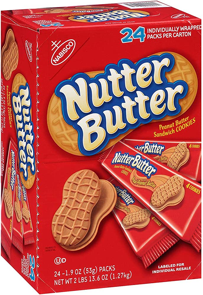 Nutter Butter Sandwich Cookies 24/4 cookie Packs $0.83 Each (Great Value Buy)