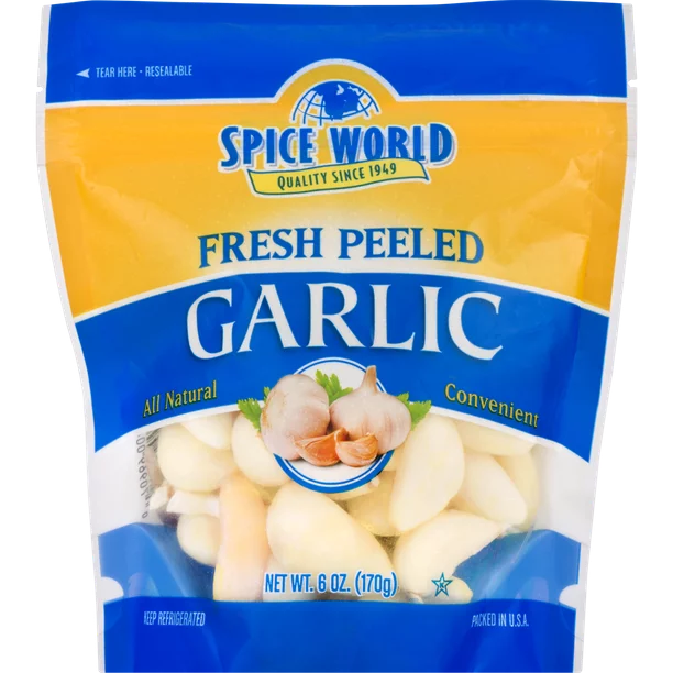 Fresh Peeled Garlic (No Mess) Better Value