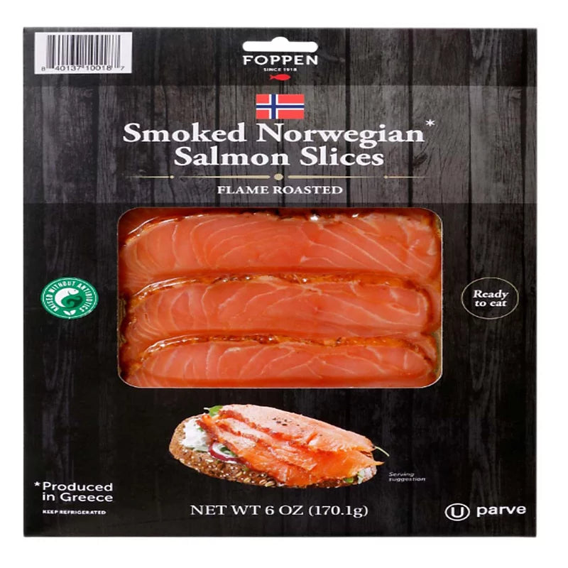 Flame Roasted Smoked Norwegian Salmon Slices