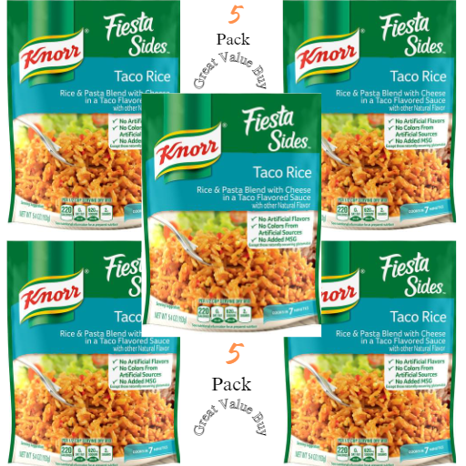 Knorr Taco Rice and Pasta Blend (5 Pack) $2.85 each Great Meal or Side Dish