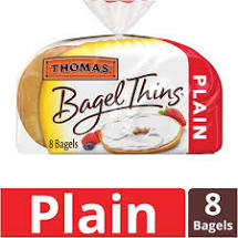 Thomas' Plain Bagel Thins, Only 110 Calories, 8 count, 13 oz