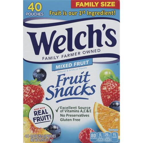 Welch's - Fruit Snack 40 Pouch Box $0.33 each (Great Value Buy)