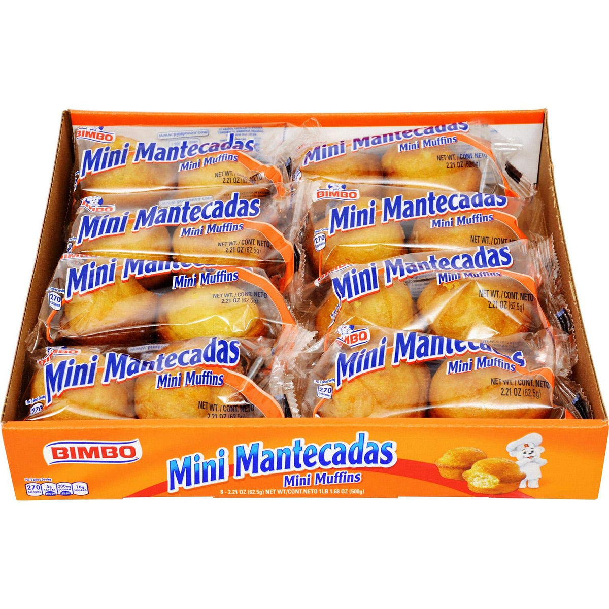 Bimbo Mantecadas Vanilla Muffins 8pk
